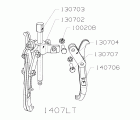EXTRACTOR REVERSIBLE FORZA SERIE 1400LT DE 3 PATAS LARGAS